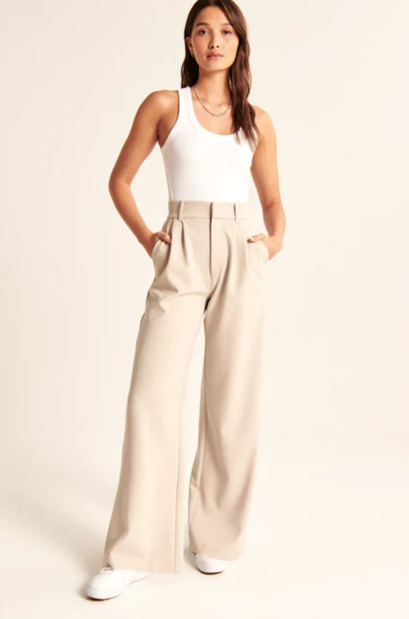 ELIANA - Tailored pants beige