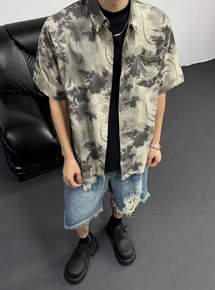 "Rebel&Leather" FOREST - Collared Shirt