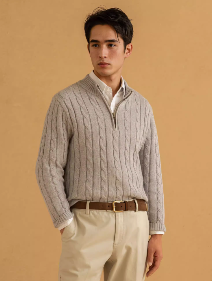 "Velure" Half Zip Sweatshirt