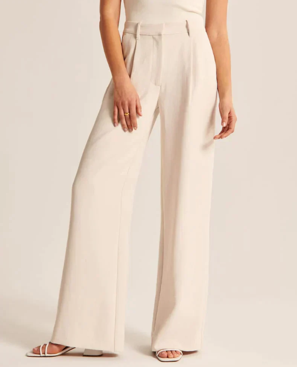 ELIANA - Tailored pants beige