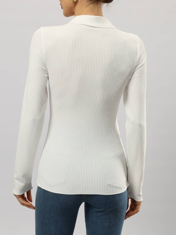 Rosalia - Arctic Ribbed Polo
