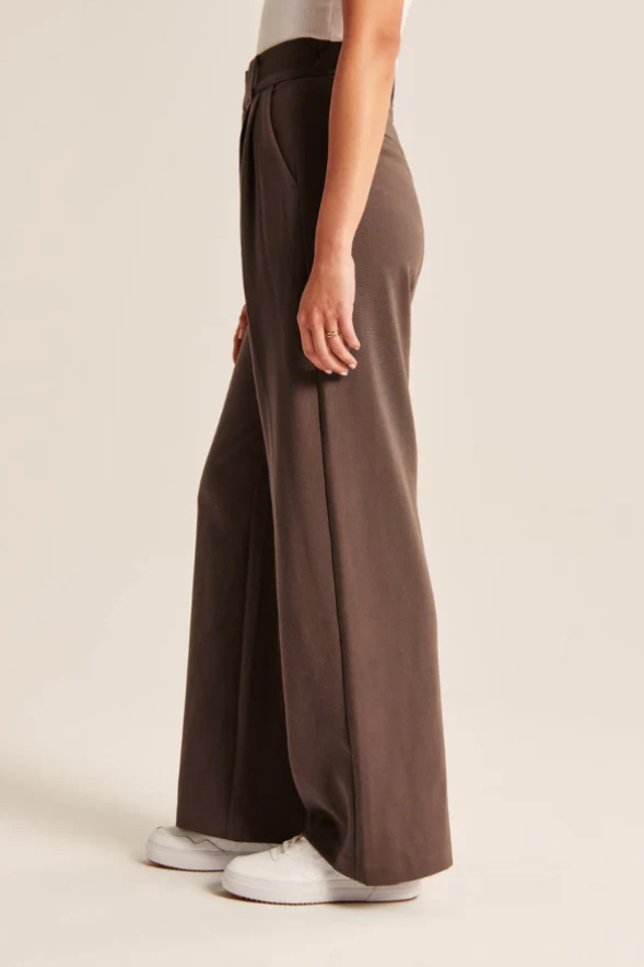 ELEONORA - Chocolate Tailored Pants