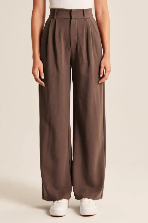 ELEONORA - Chocolate Tailored Pants