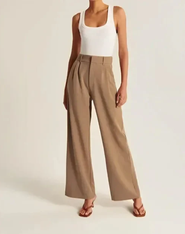 ALESSANDRA - Brown Tailored Pants