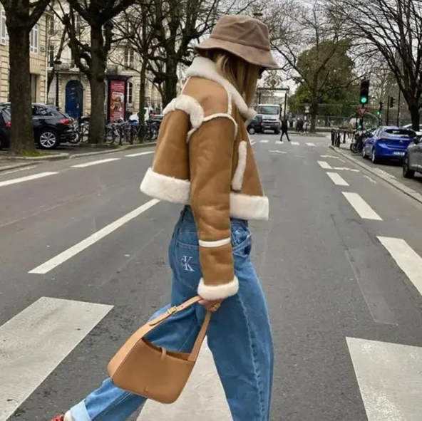 EKATERINA - Elegant Leather Fur Coat