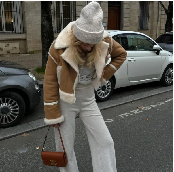 EKATERINA - Elegant Leather Fur Coat