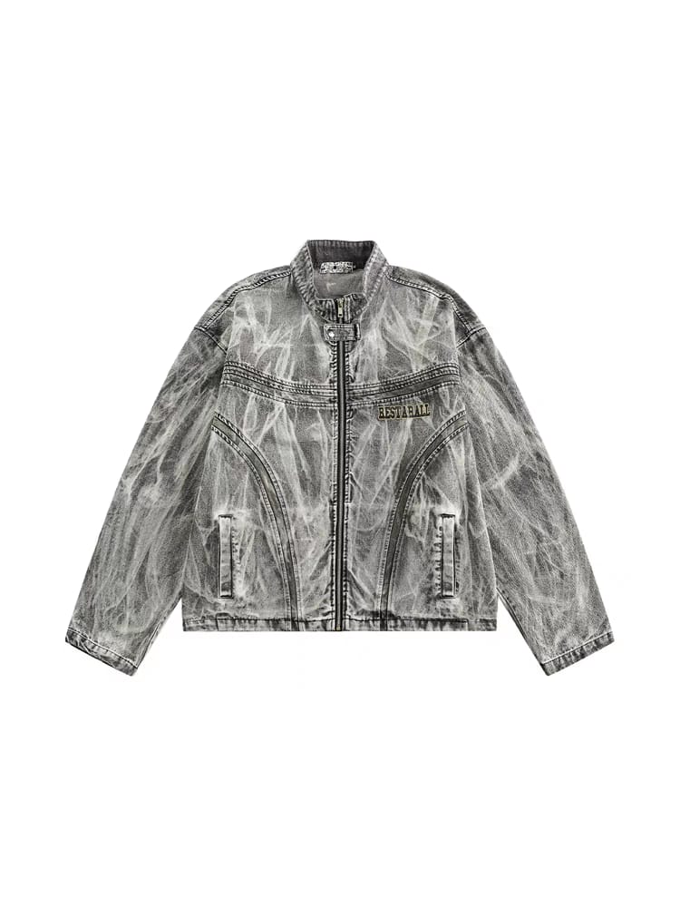 "High Street" #fuckedup - Distressed Denim Jacket