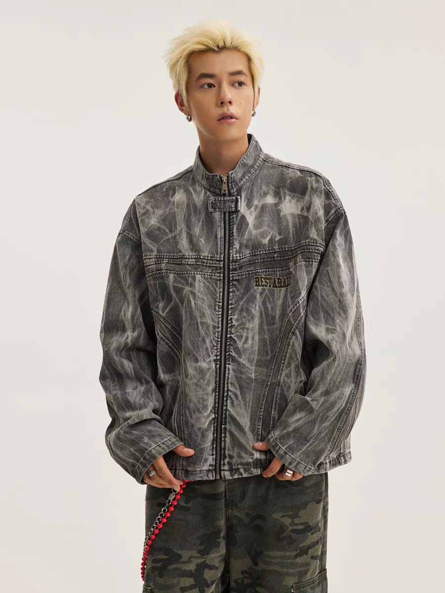 "High Street" #fuckedup - Distressed Denim Jacket