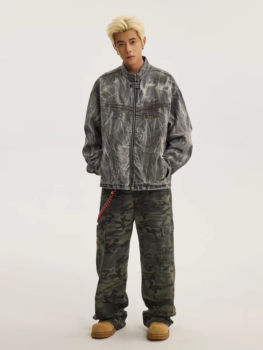 "High Street" #fuckedup - Distressed Denim Jacket