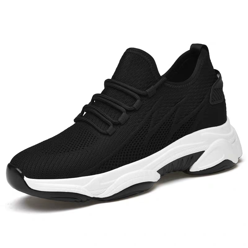 "Averon" Runner - WHITE/BLACK +6cm/+8cm/+10cm
