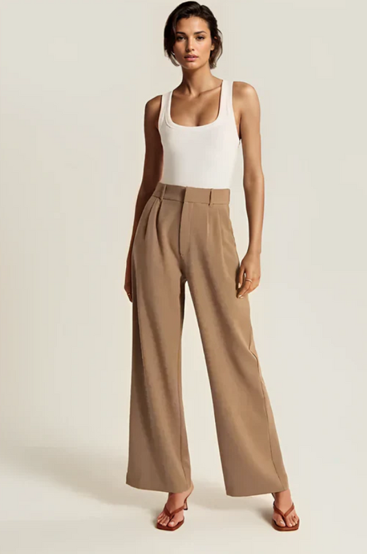 ALESSANDRA - Brown Tailored Pants