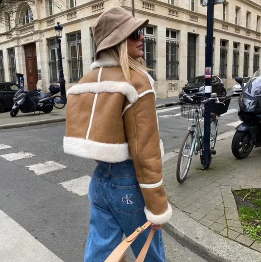 EKATERINA - Elegant Leather Fur Coat