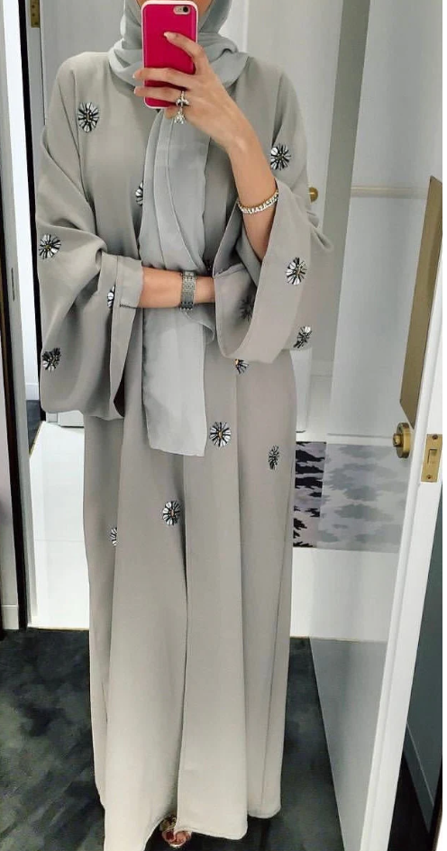 ASKIM Abaya with Flowers