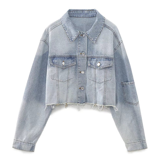 "Velure"-  Cropped Jeans Jacket