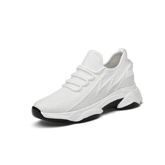 "Averon" Runner - WHITE/BLACK +6cm/+8cm/+10cm